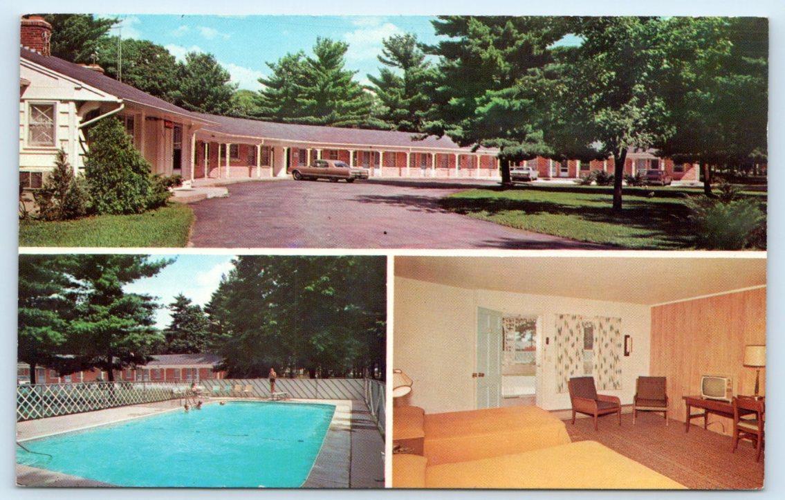 COLDWATER, Michigan MI ~ Roadside LITTLE KING MOTEL 1960s Branch County Postcard