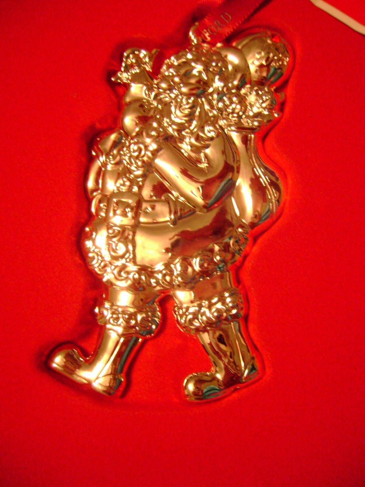 WATERFORD 2013 ANNUAL SANTA ORNAMENT~~SILVER PLATED ORNAMENT SERIES