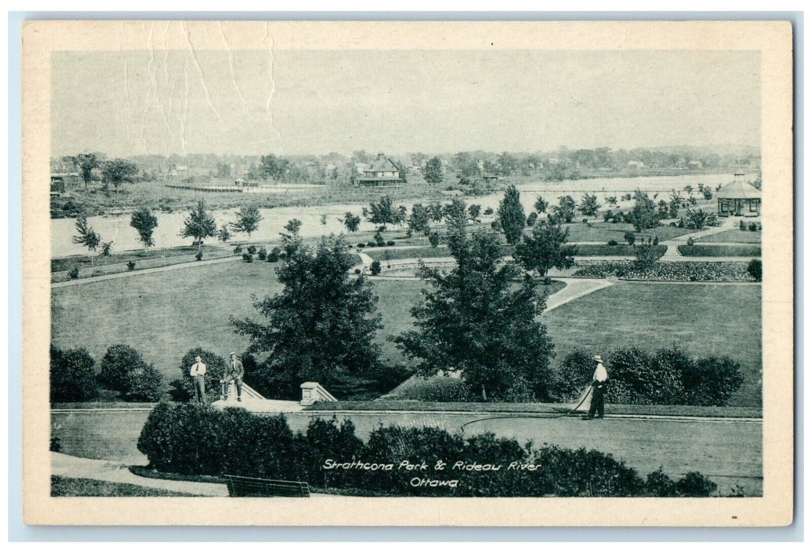 c1920\'s Strathcona Park & Rideau River Ottawa Canada Antique Postcard