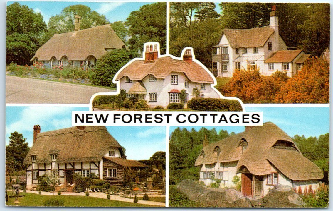 Postcard - New Forest Cottages - England