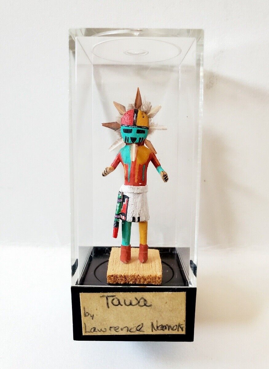 Rare Miniature Hopi Tawa (Sun) Kachina by Lawrence Namoki Well Made 2” Tall