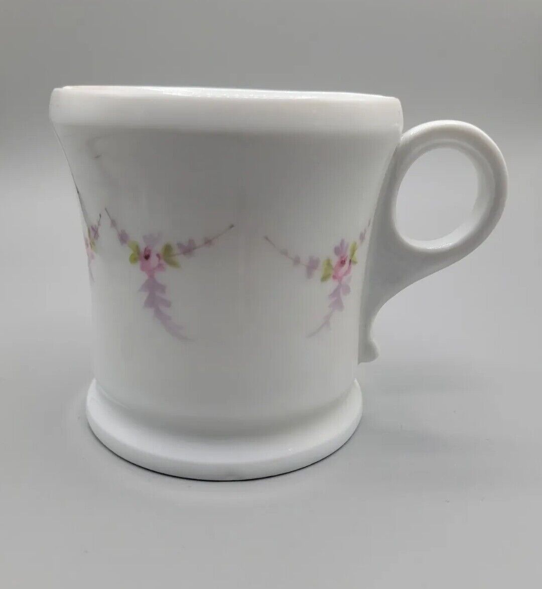 Antique Shaving Mug Cup Porcelain Hand Painted Floral Gold Accents Cull 4\