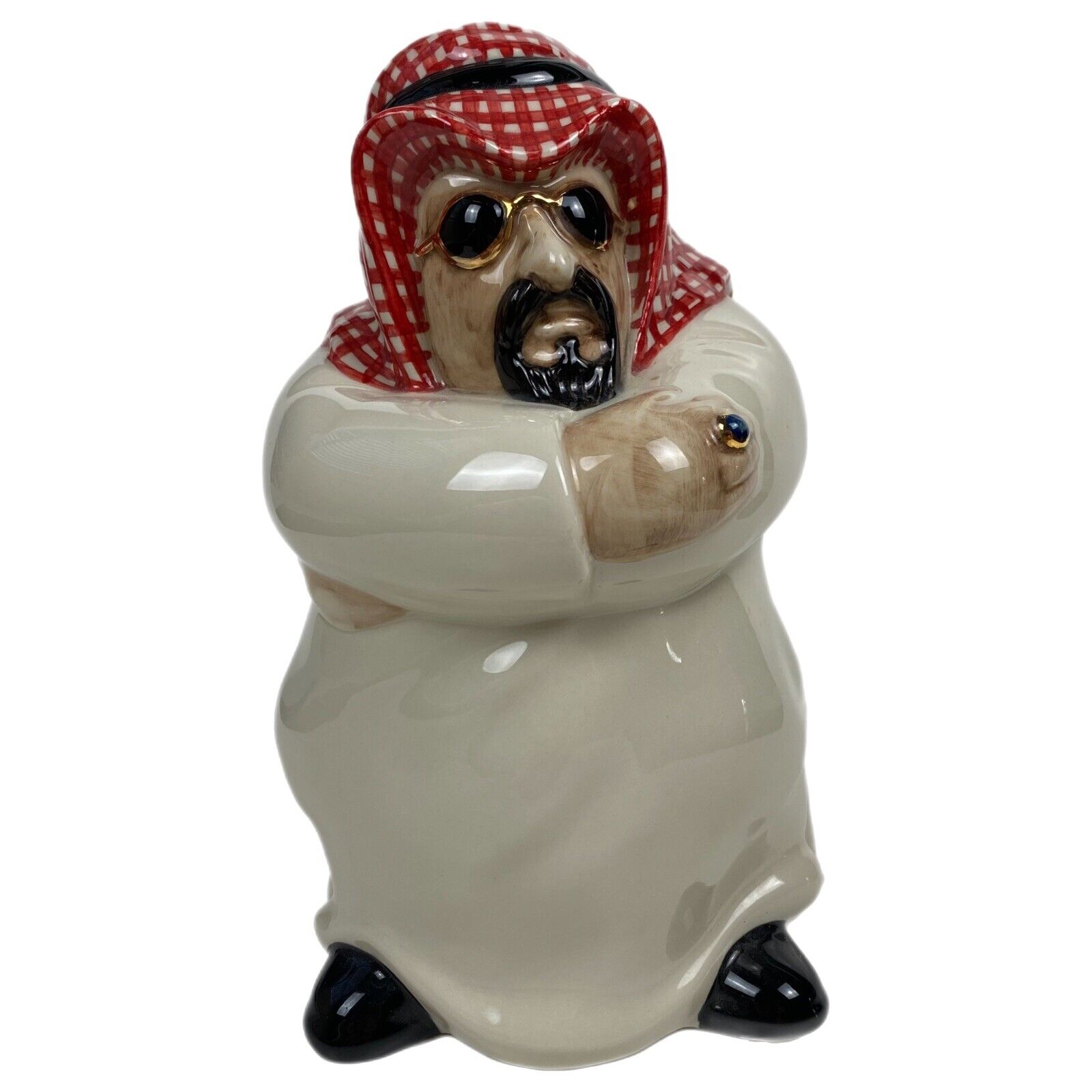 Al Jaber Gallery Dubai Souvenir Sheik Arab Novelty Figure Kk Ceramics Novelty