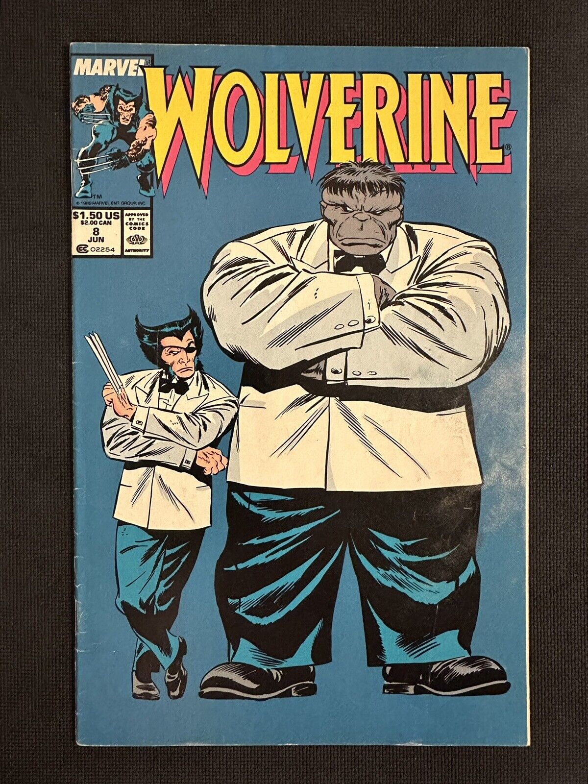 Wolverine #8 - Marvel 1989 Key Issue Iconic Patch/Mr Fixit Cover - VG