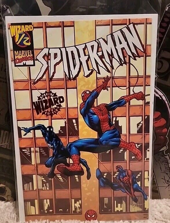 Spider-Man #1/2 Wizard Red Foil Special Edition w/ COA • NM • 1st Print • Marvel