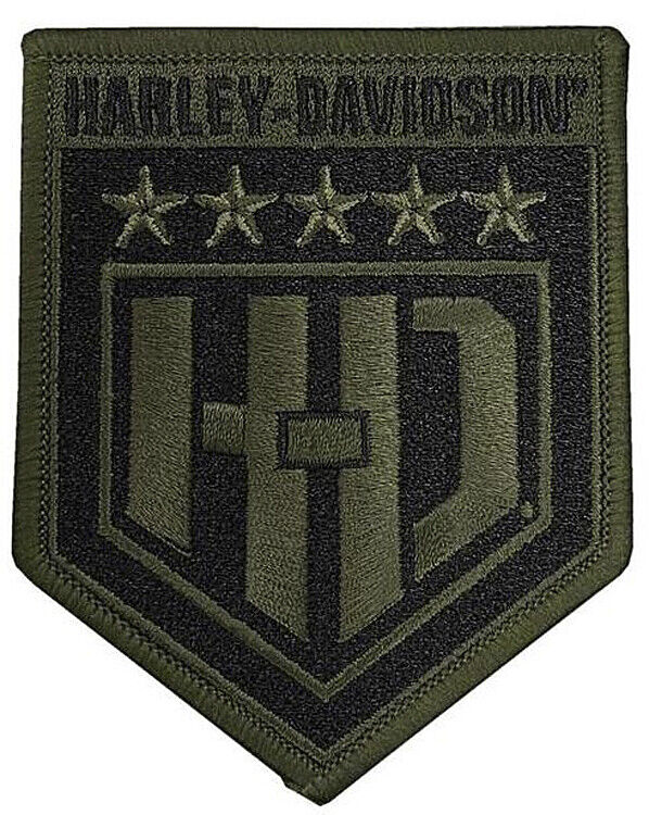 Harley-Davidson Embroidered Signature Military Shield Emblem | Small - 8012885