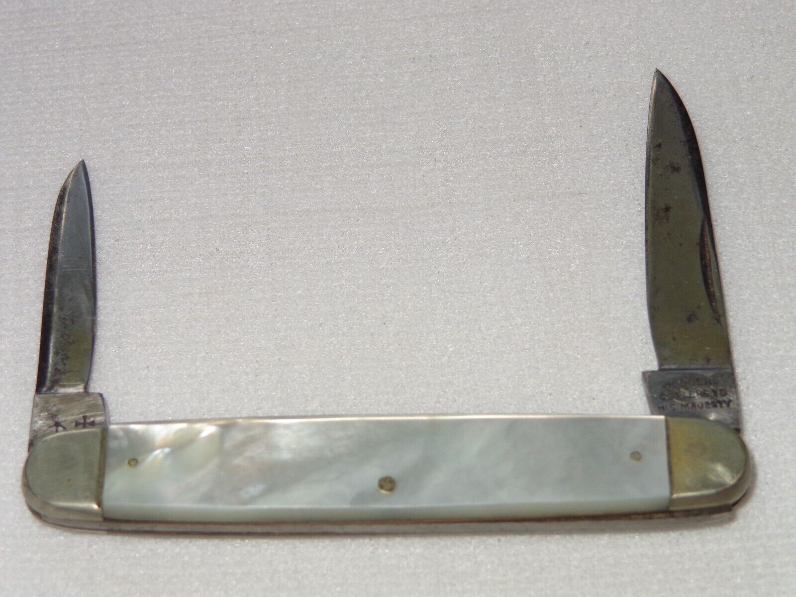 Rogers Cutlers To His Majesty 2 blade  Pocket Knife Mother Of Pearl