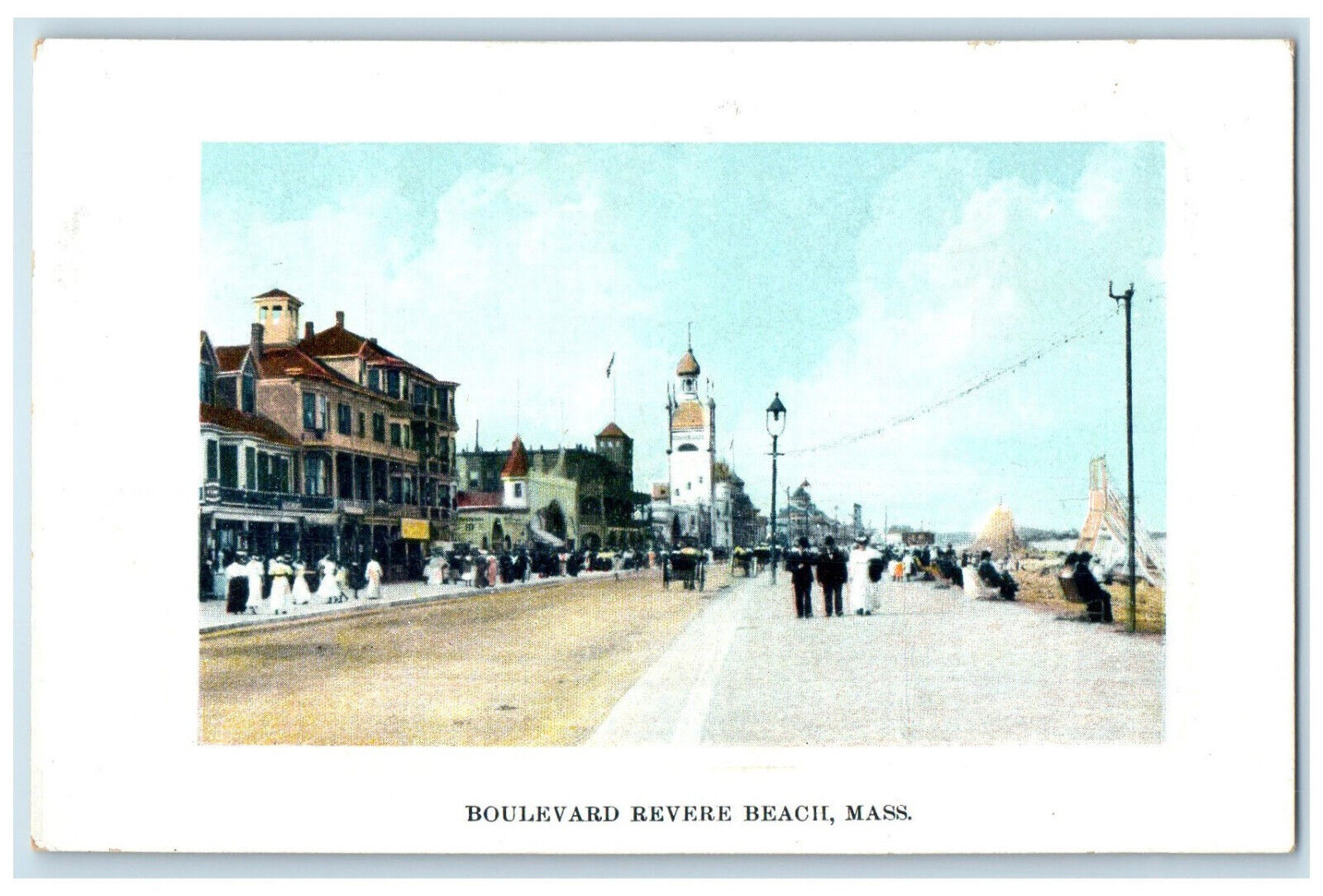 c1910 Boulevard Revere Beach Massachusetts MA Unposted Antique Postcard