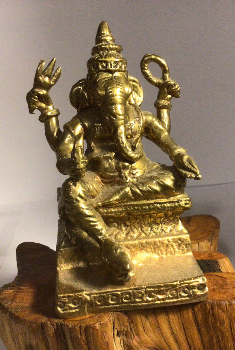 vintage bronze Ganesh the Elephant god 4 1/2” high