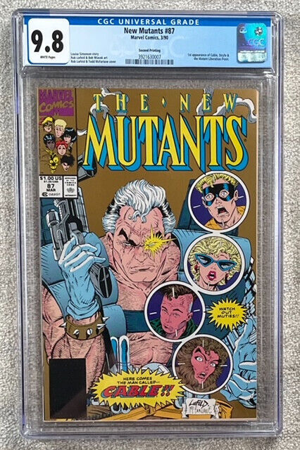 New Mutants # 87 CGC 9.8 NM/MT Gold 2nd Print variant cover