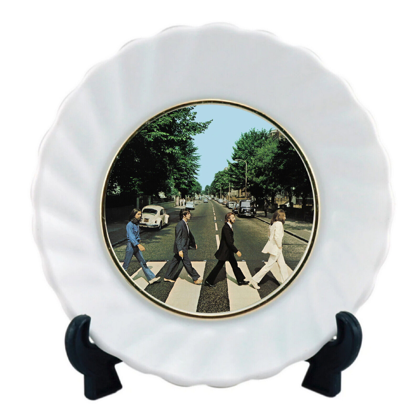 The Beatles Abbey Road Ceramic Plate Limited Edition Numbered with FREE stand