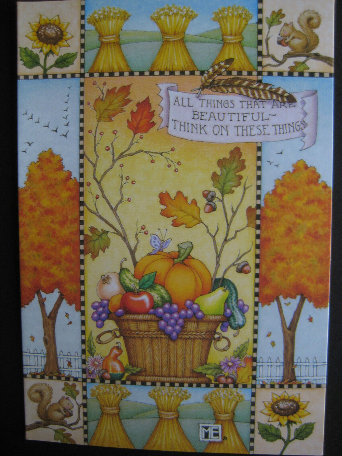  UNUSED vintage greeting card Mary Engelbreit AUTUMN All Things That R Beautiful