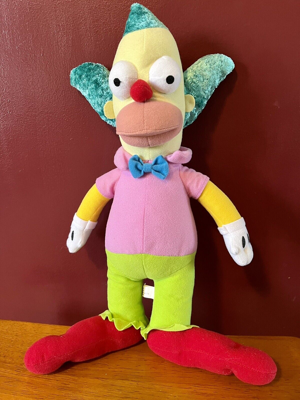 The Simpsons Krusty the Clown Stuffed Toy Plush 15”