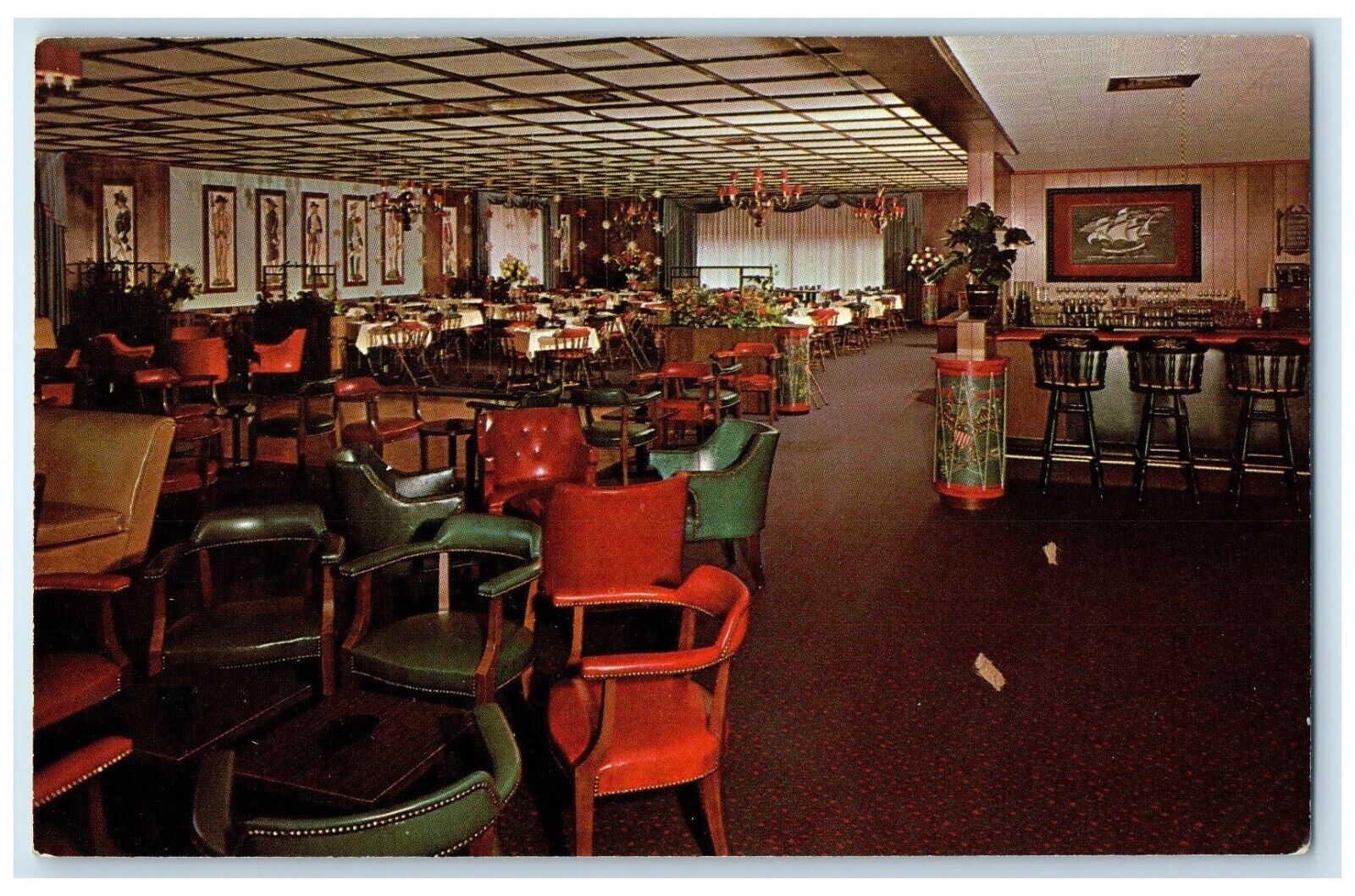 c1960 Continental Room Jack O Lantern Resort Woodstock New Hampshire NH Postcard