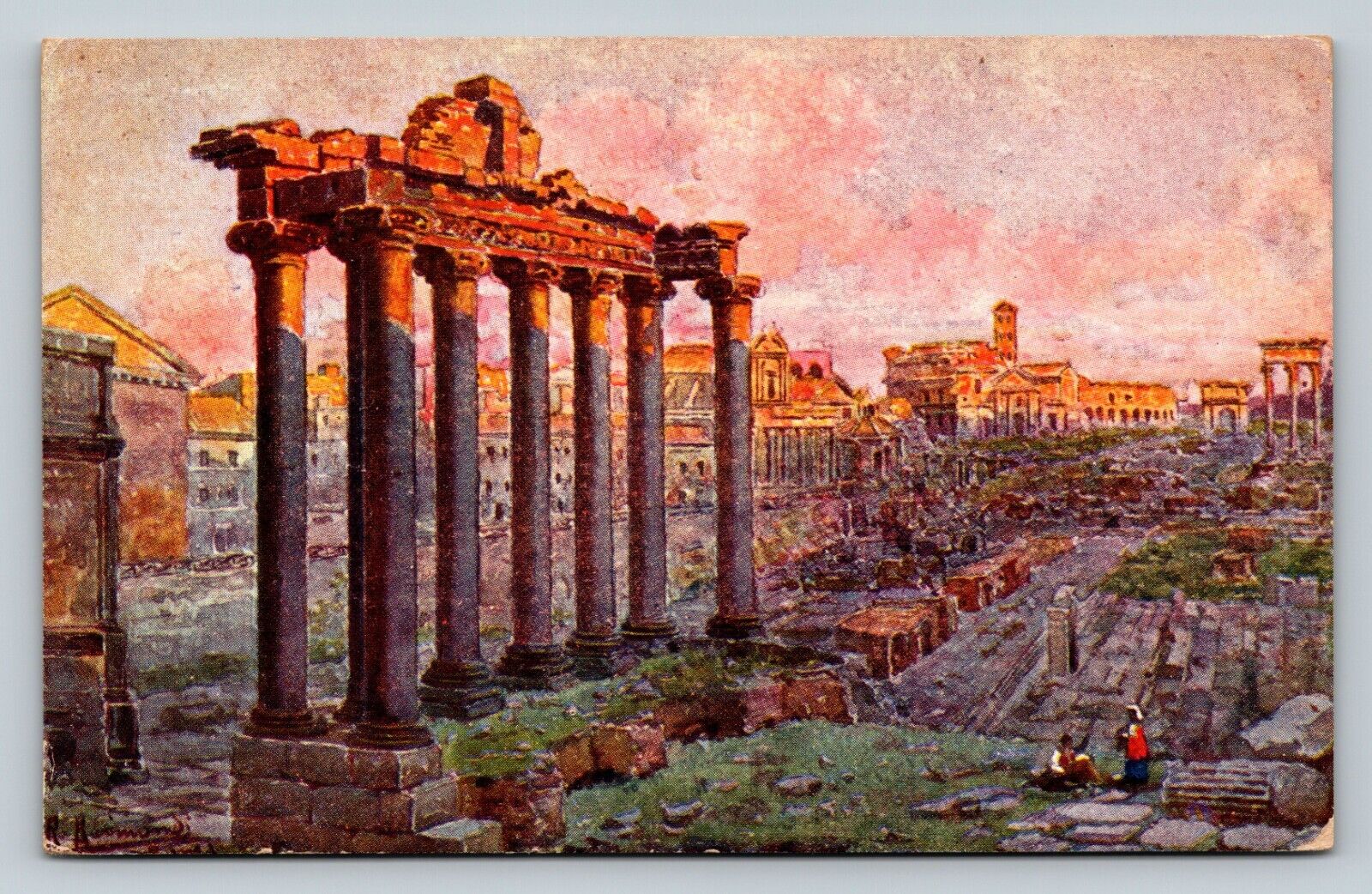 Roman Forum Located in Rome Italy VINTAGE Postcard 0001