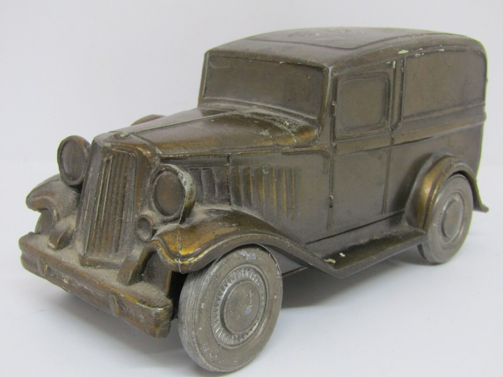 Vintage Banthrico 1930 Ford Delivery Van  T&C Bronze Brass Die Cast Bank