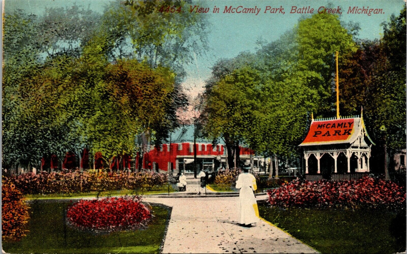 Battle Creek Michigan MI McCamly Park Vintage Postcard 