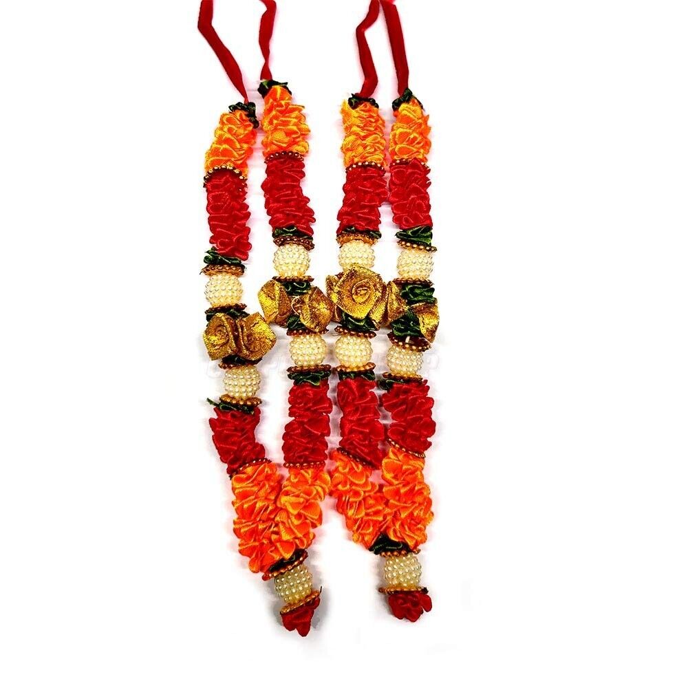 Artificial Puja Garlands Set (Multicolour, 2 Pieces) US
