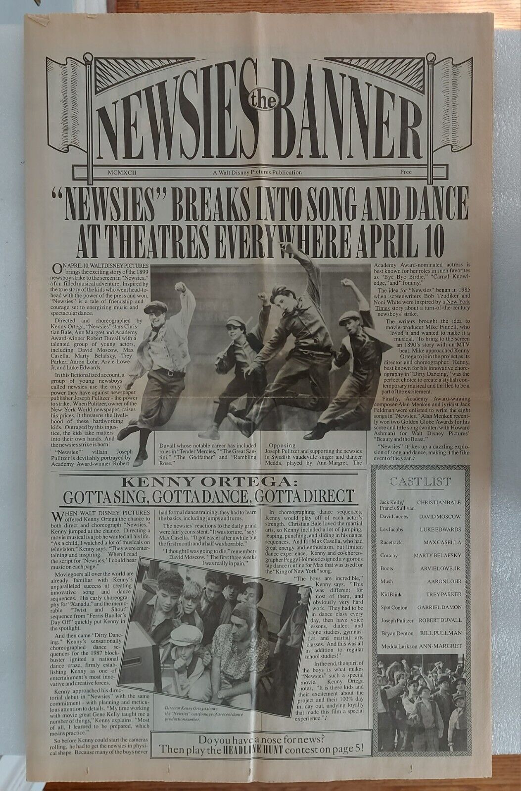 The Newsies the Banner Newspaper