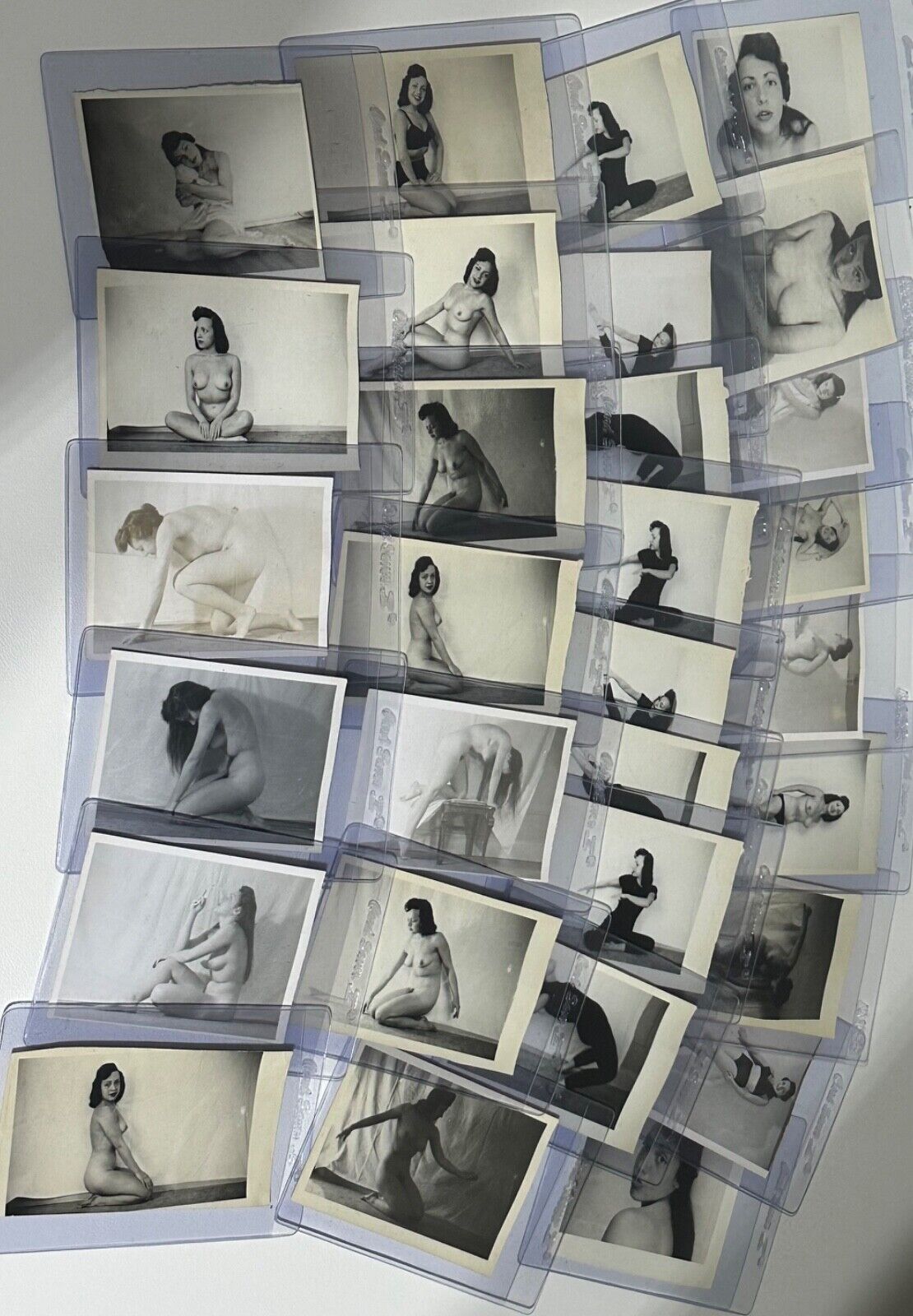 Vintage Risque Nude Woman Model Photo Shoot Lot Of 30  Artistic Cheesecake
