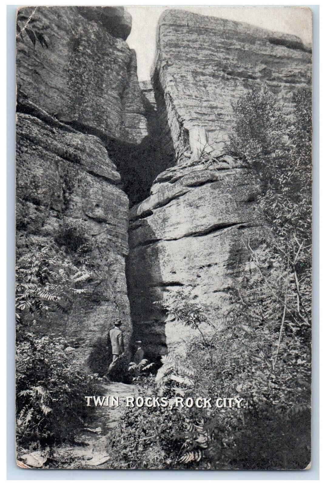 1908 Twin Rocks Rock City Near Olean New York NY Vintage Antique Posted Postcard