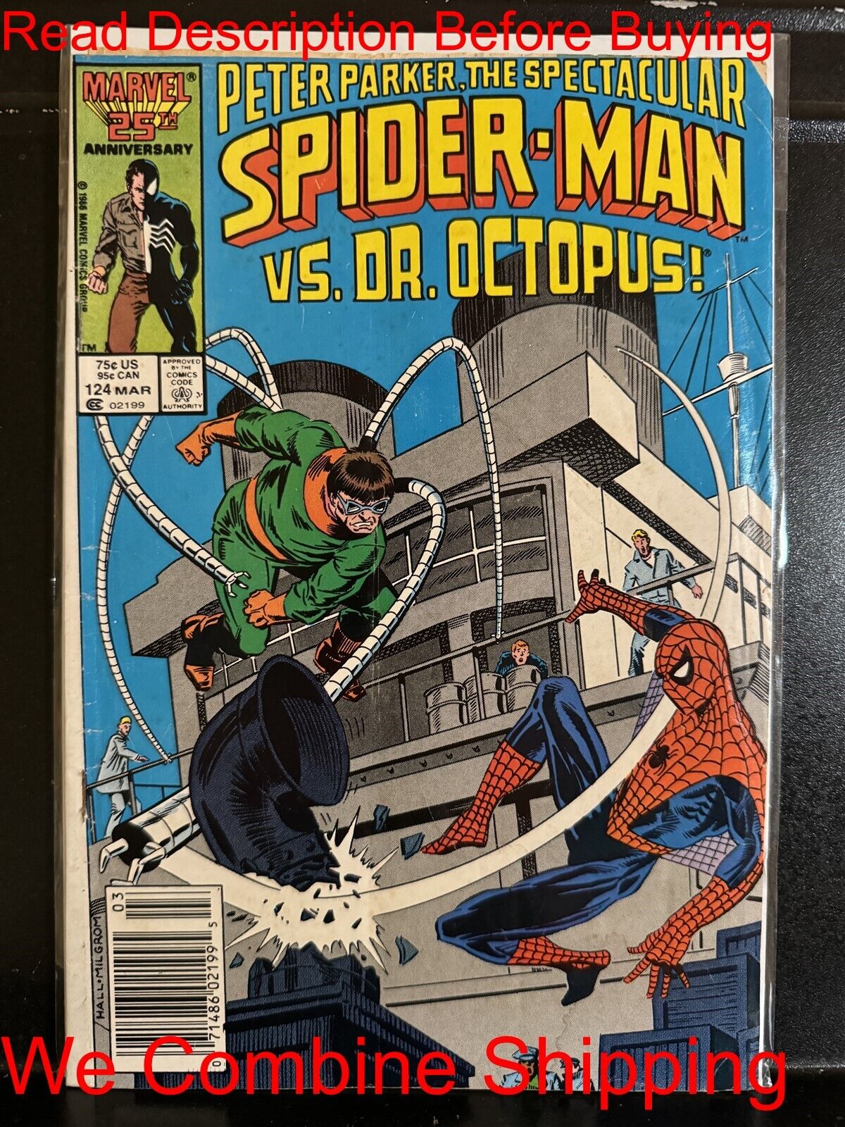 BARGAIN BOOKS ($5 MIN PURCHASE) Spectacular Spider-Man #124 1987 FreeCombineShip