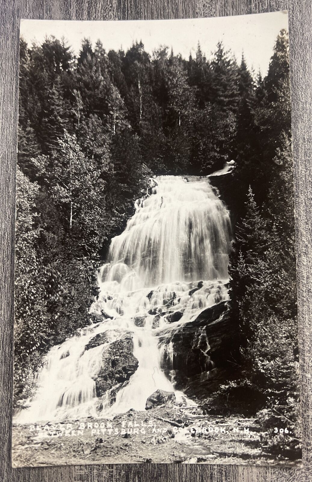 Pittsburg & Colebrook New Hampshire N.H. RPPC Real Photo Postcard Beaver Falls