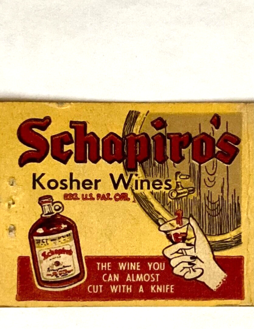 1930’S CALIFORNIA VALLEY WINE CO, SCHAPIRO’S KOSHER WINES, 1899 N.Y.C. COVER