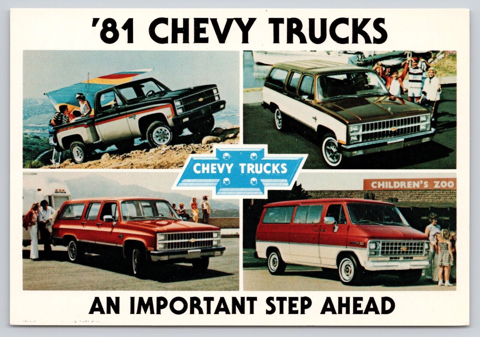 Chevrolet 1981 Trucks Built Tough Advertising Dealer Promo Postcard (HLS)