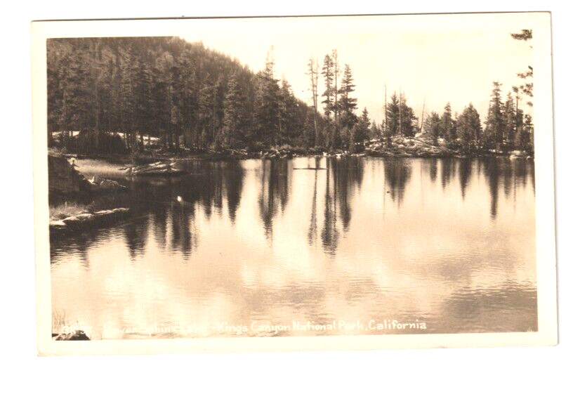 RPPC~Kings Canyon National Park~Sphinx Lake~1952 Real Photo Postcard