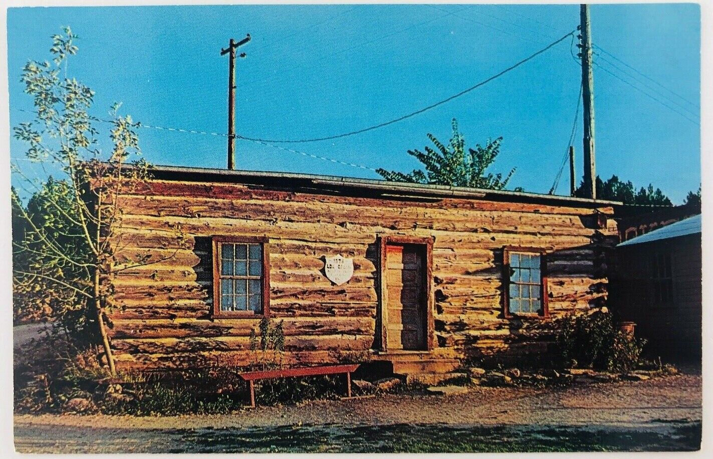Vintage Rockerville South Dakota SD Old Rockerville Log Cabin from 1876 Postcard