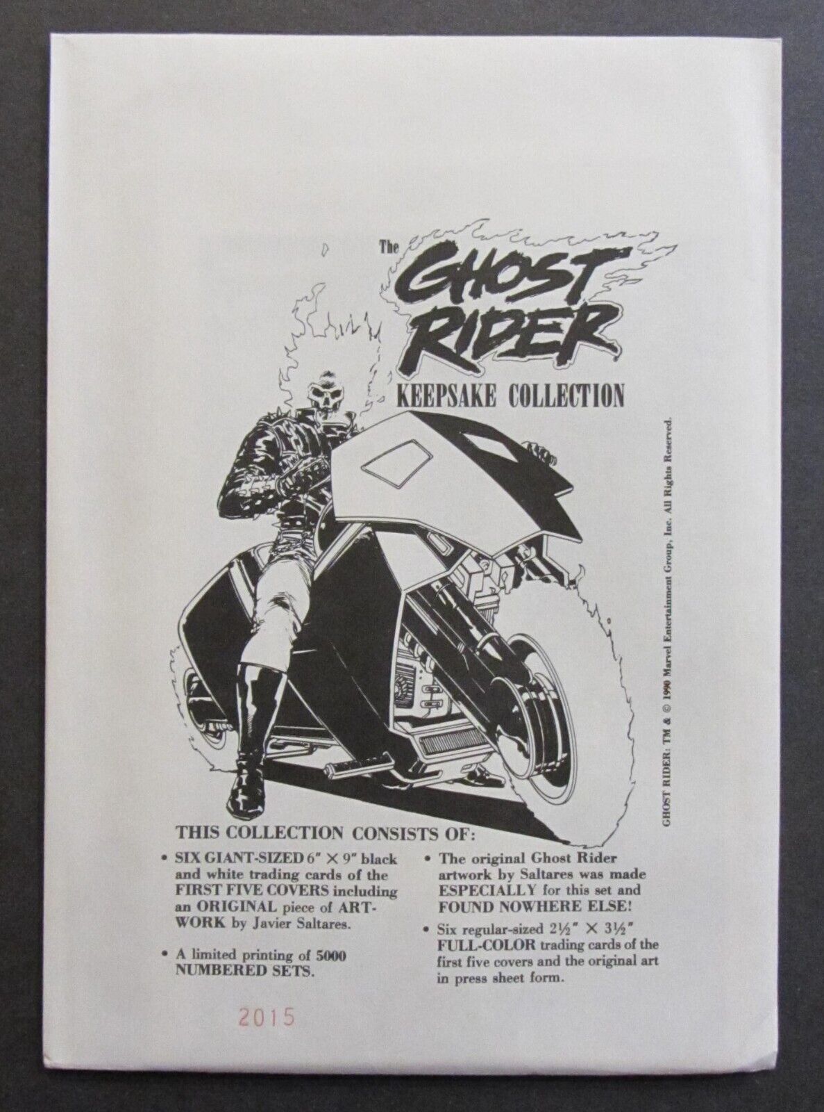 Ghost Rider Keepsake Collection 2015/5000 Marvel Sealed NM 1990