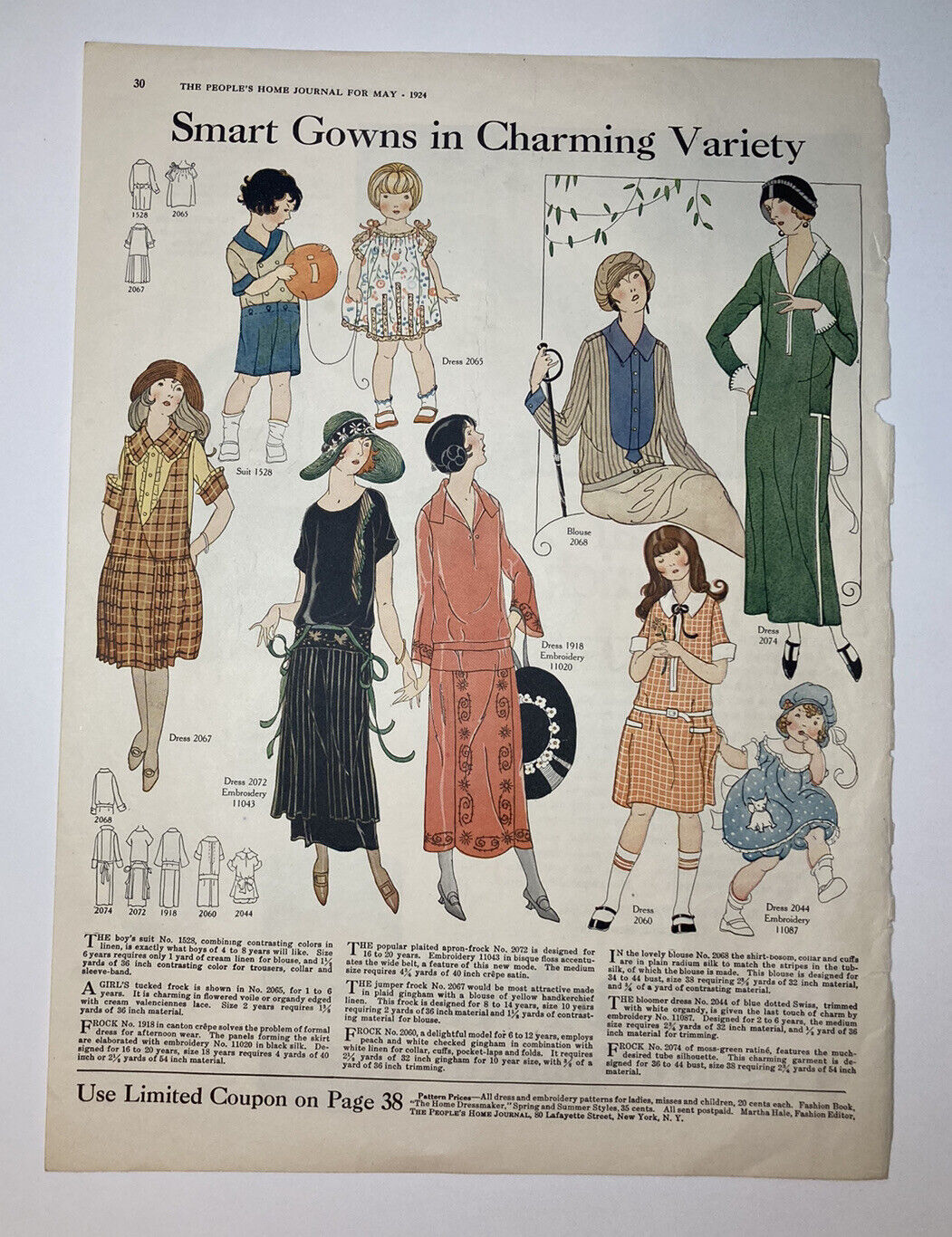 VINTAGE 1924 Print Ad Lady’s Smart Gowns In Charming Variety Beech-Nut 10x14