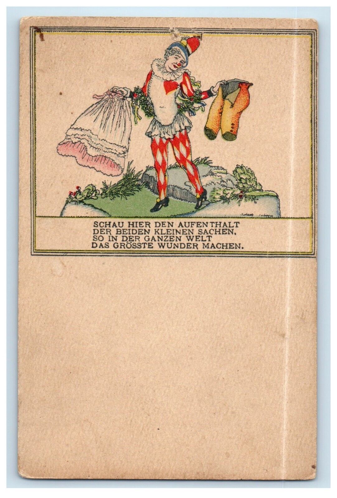 c1910\'s Valentine Robert Philippi Austria Clown Unposted Antique Postcard