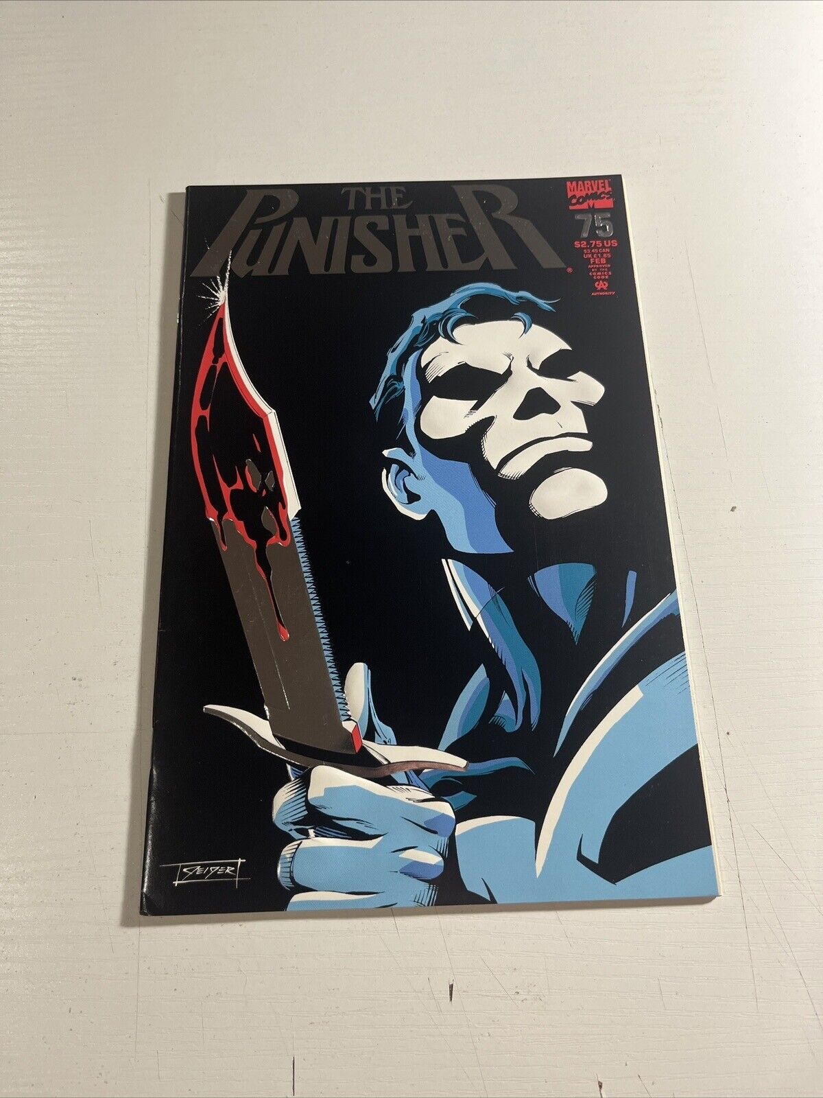 The Punisher #75 Embossed Silver Foil Cover -Marvel Comics-1993 MINT / NEAR MINT