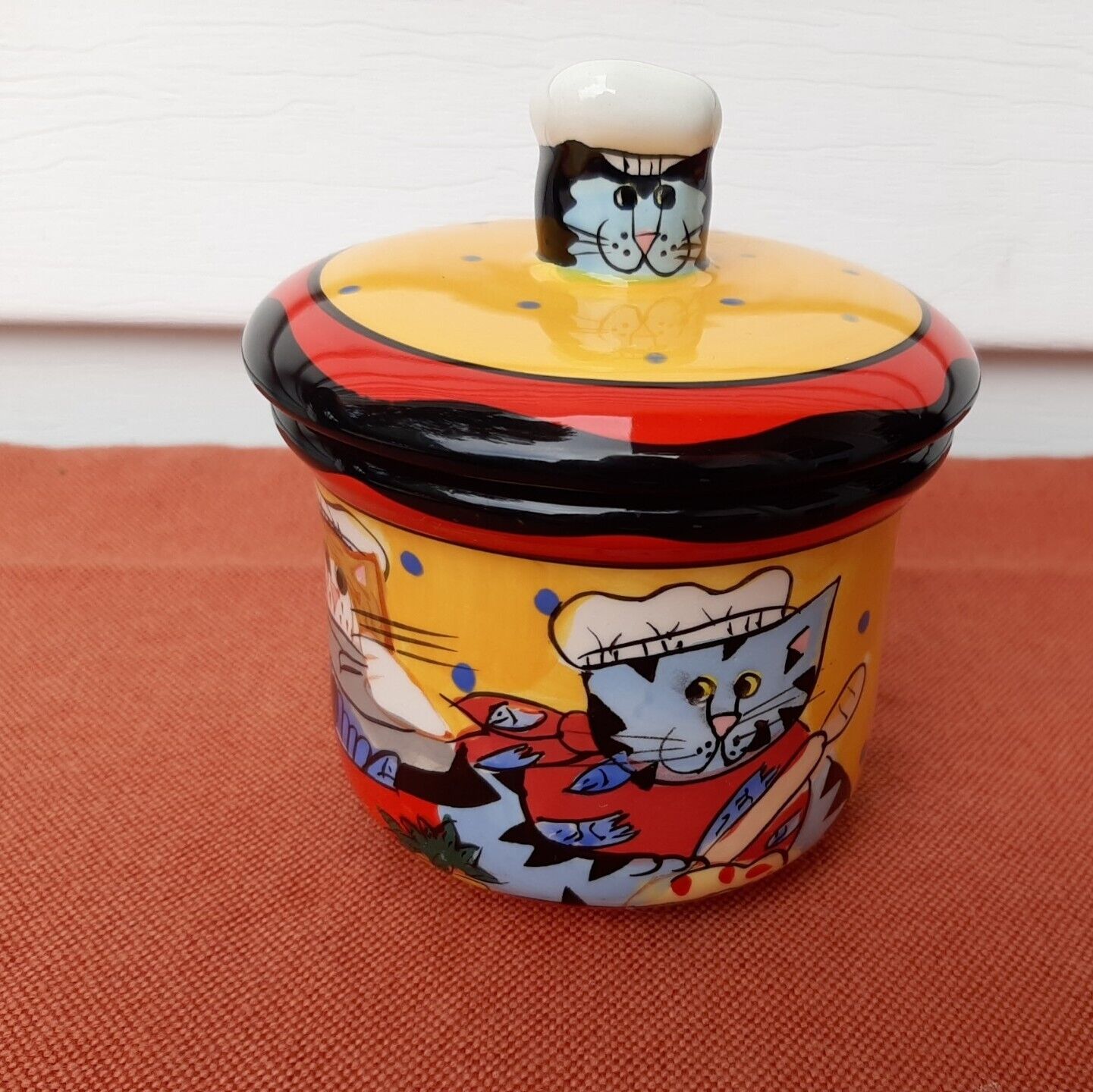 Catzilla 2004   Cat Chef Candance Reiter Sugar Bowl with Lid
