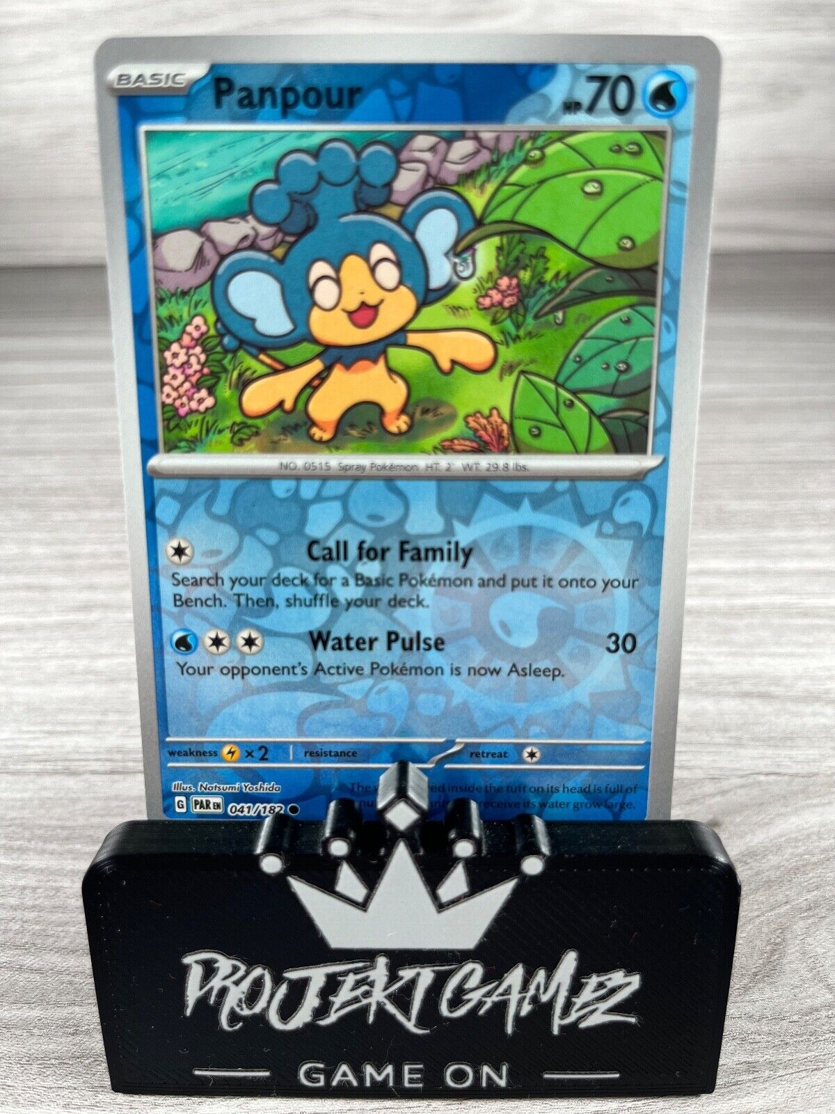 Panpour Paradox Rift 041/182 Reverse Holo Common Pokemon Trading Card TCG