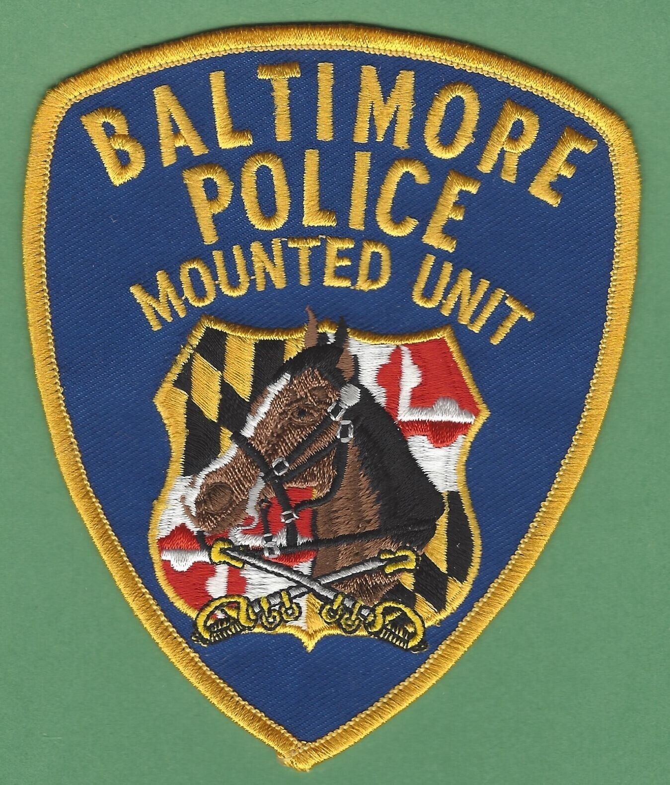 BALTIMORE MARYLAND POLICE MOUNTED UNIT SHOULDER PATCH