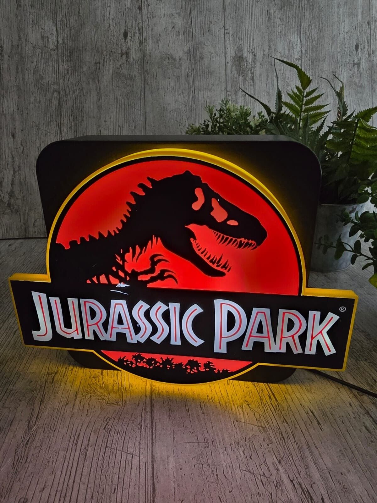 Numskull Jurassic Park 3D Lamp Wall Light - Ambient Lighting Gaming Dinosaur Boy
