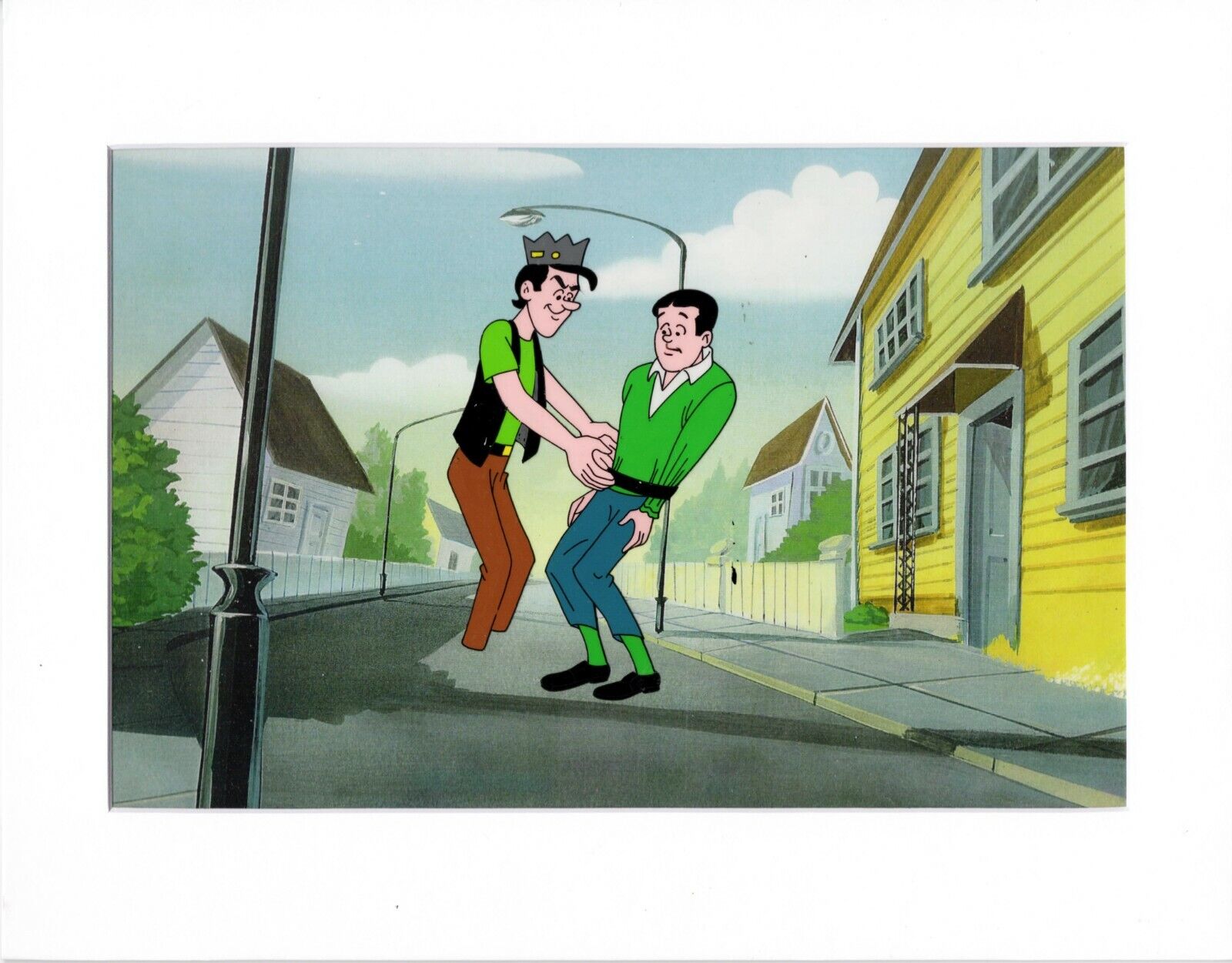 Archie Animation Art Cel Setup Jughead and Reggie Filmation 1968-1969 71