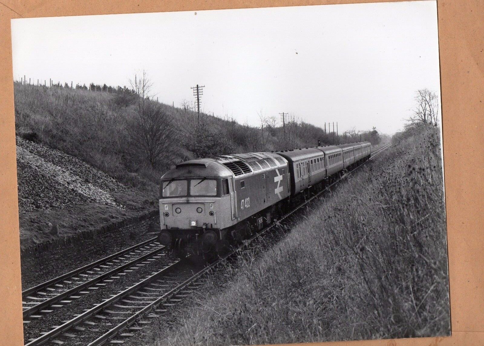 1990 Railway photo Settle-Carlisle 47.422 approaches Long Meg  Orig 10x8 photo 