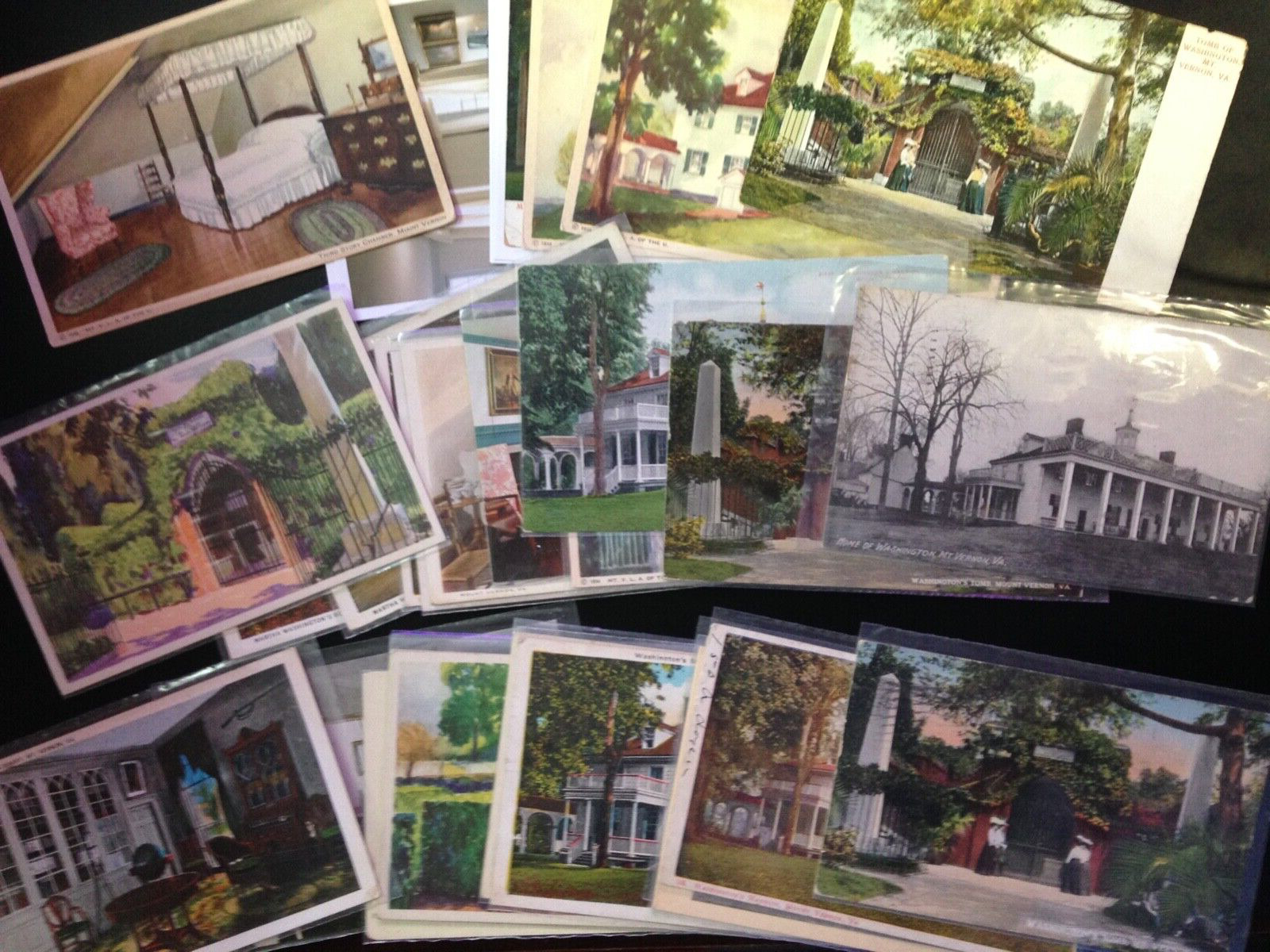 30+ Postcard lot, Mount Vernon, Virginia. Set 2. Nice