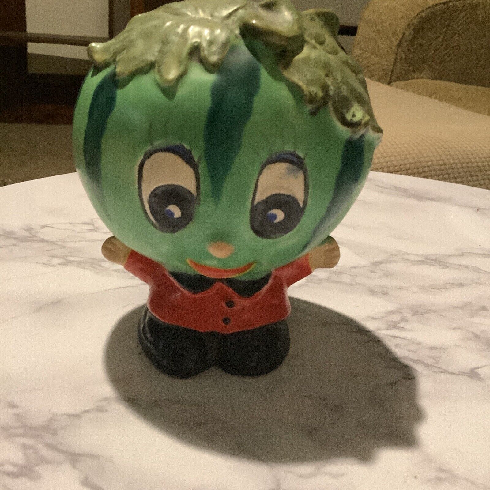 Anthropomorphic Watermelon man planter - vintage - Japan - nice