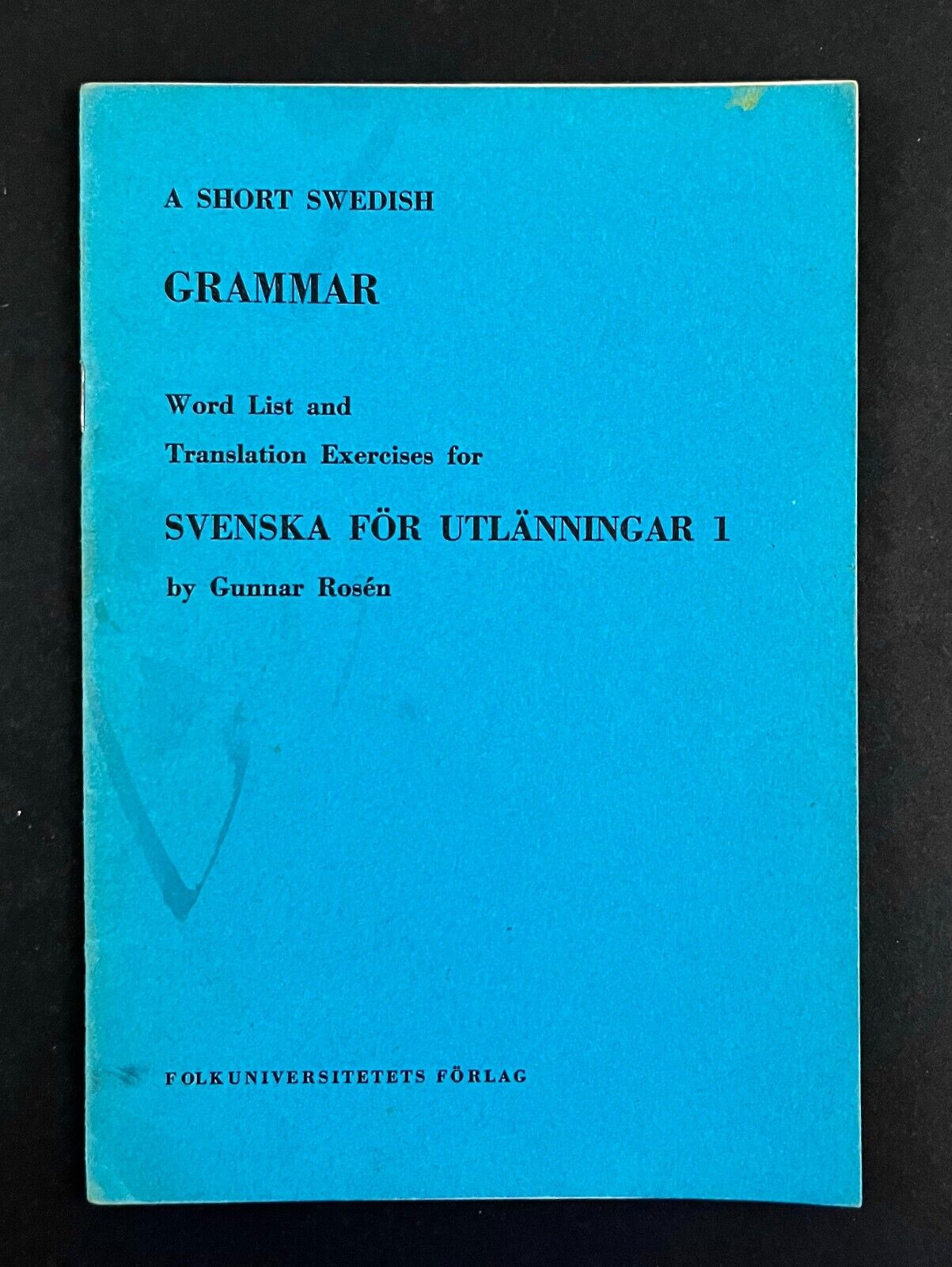 1965 Swedish For Foreigners Grammar World List Language Vintage Booklet