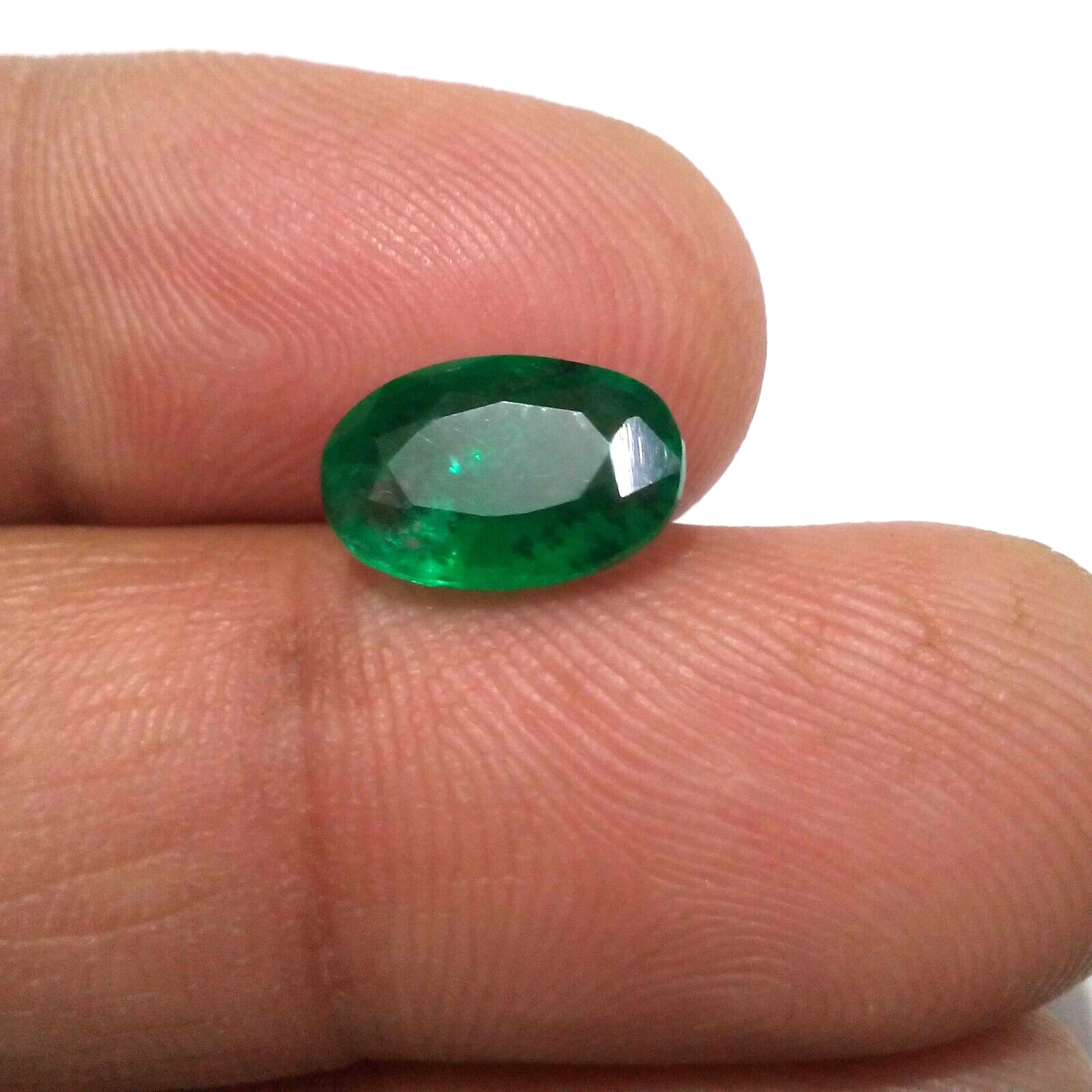 Fabulous Zambian Emerald Faceted Oval Shape 2.75 Crt Emerald Loose Gemstone