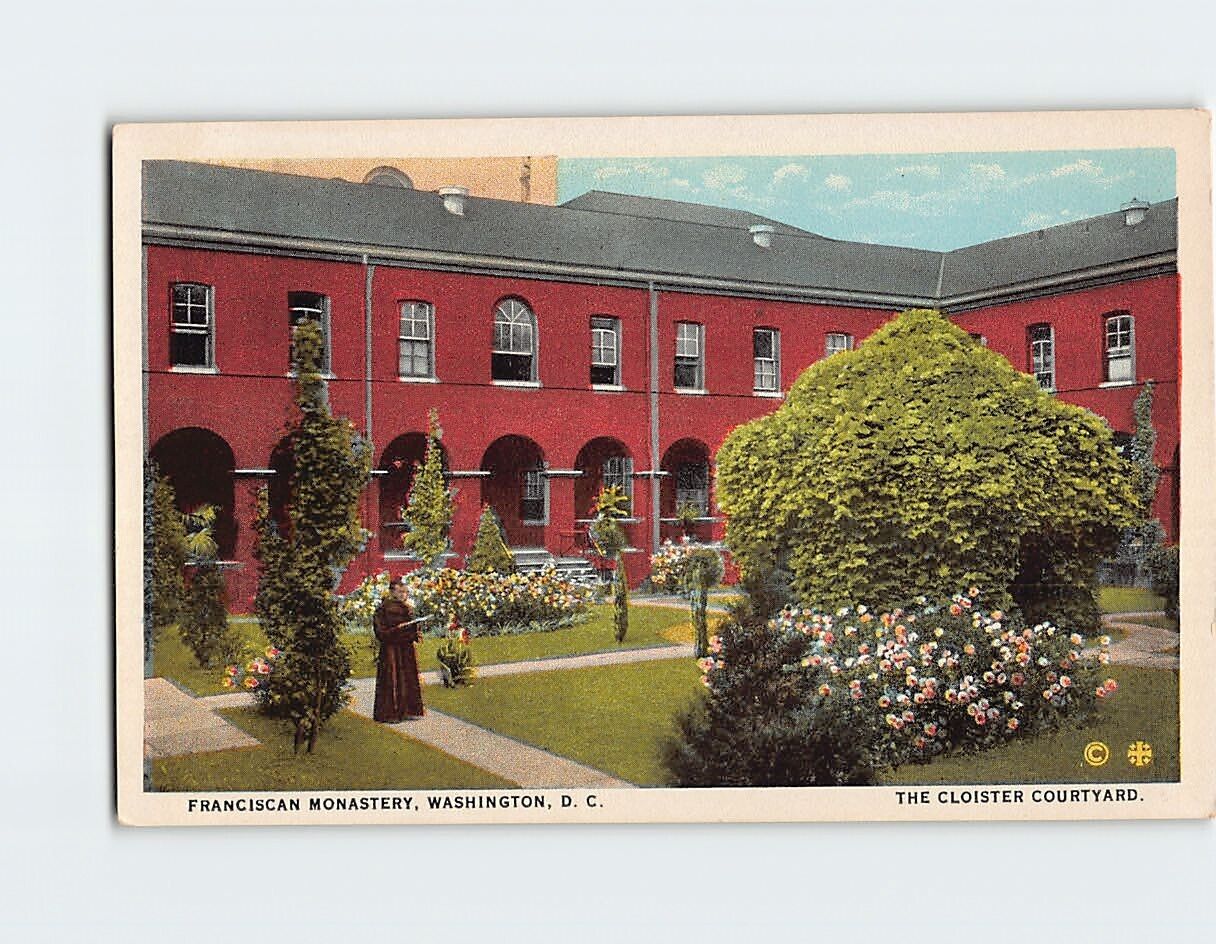 Postcard The Cloister Courtyard Franciscan Monastery Washington DC USA