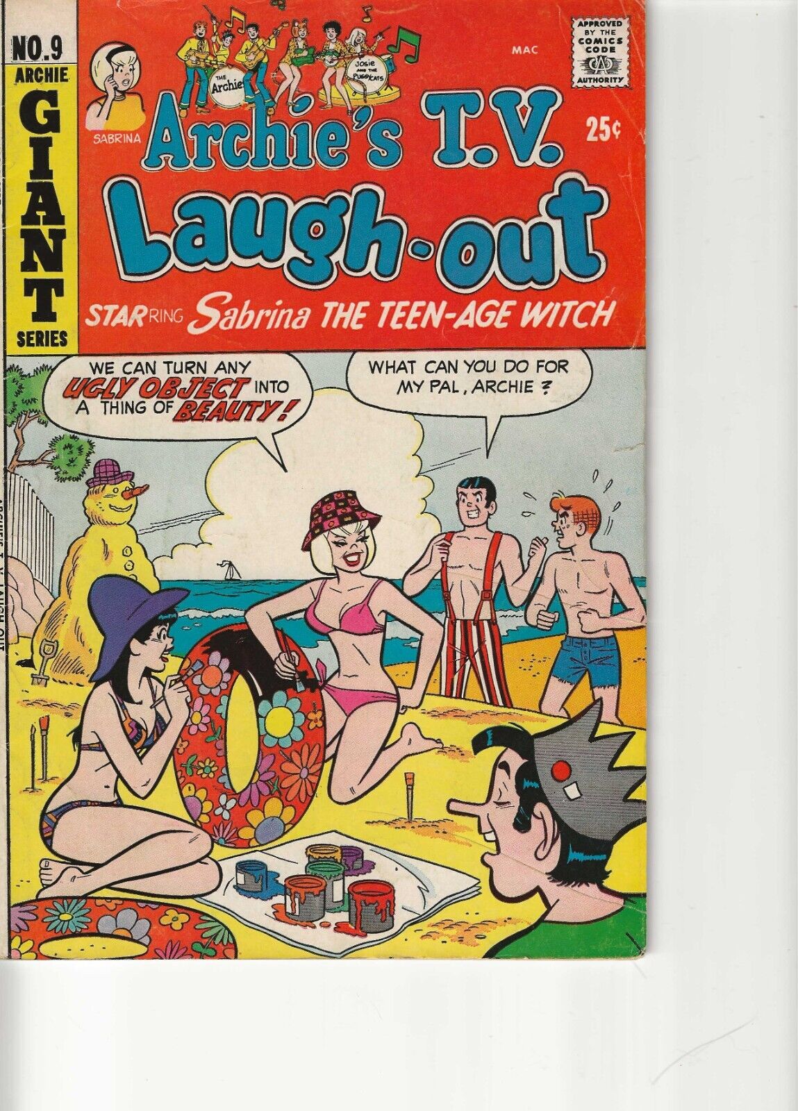 Archie\'s TV Laugh-Out # 9 1971 - Early Sabrina The Teenage Witch GGA Bikini VG+