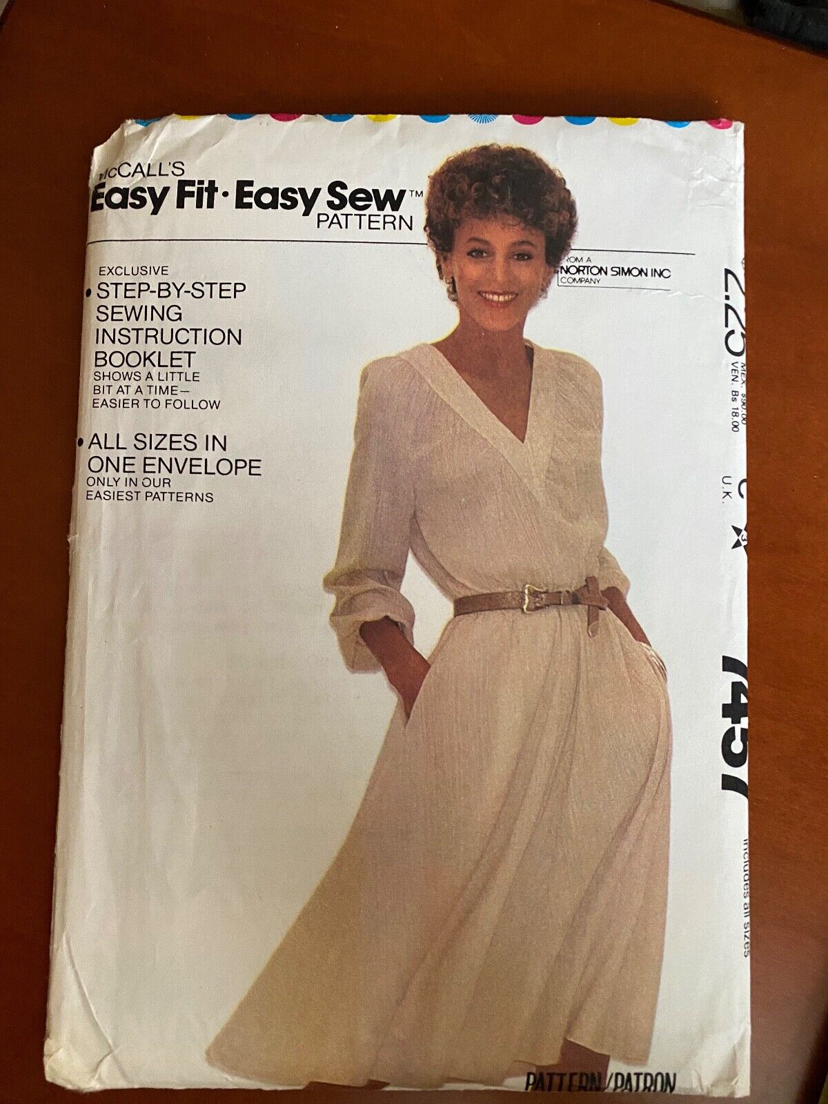 Vintage McCalls Easy Fit Easy Sew 7457 Misses Dress All Sizes Combination styles
