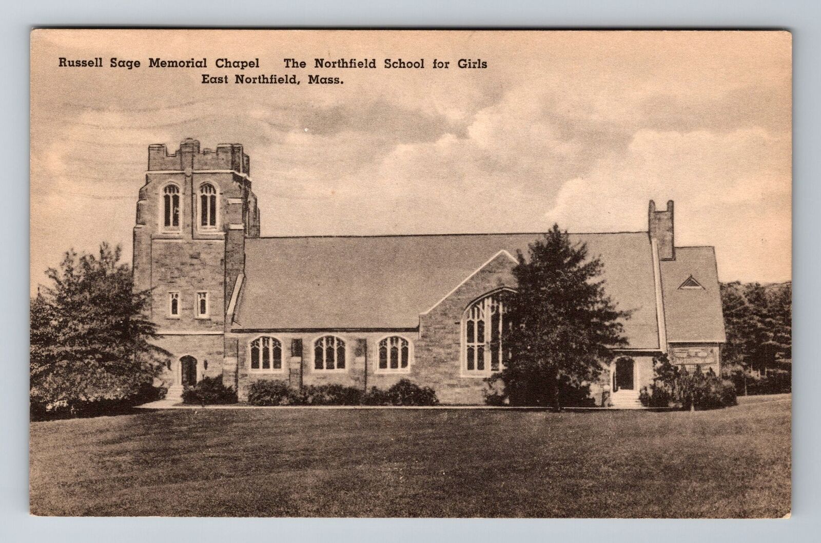 Northfield, MA-Massachusetts, Northfield School Girls c1951, Vintage Postcard