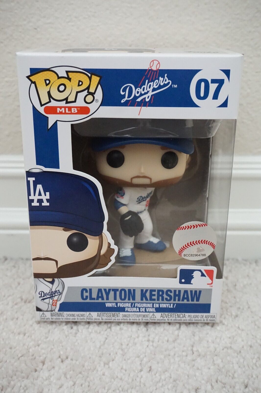 BRAND NEW FUNKO POP MLB 07 LOS ANGELES DODGERS CLAYTON KERSHAW